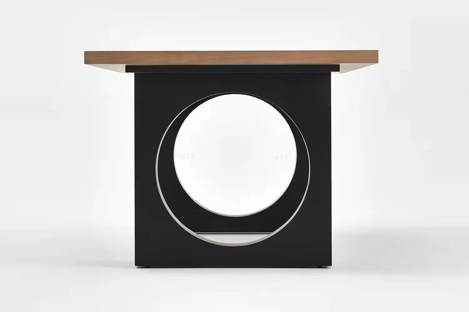 Elegant Modern Luxury Solid Oak Dual-Tier Round Coffee Table for Living Rooms
