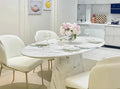 Tostone Luxurious Arabescato Corchia Marble Dining Table for Modern Homes