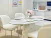 Tostone Luxurious Arabescato Corchia Marble Dining Table for Modern Homes