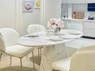 Tostone Arabescato Corchia Marble Dining Table for Modern Kitchens & Interiors