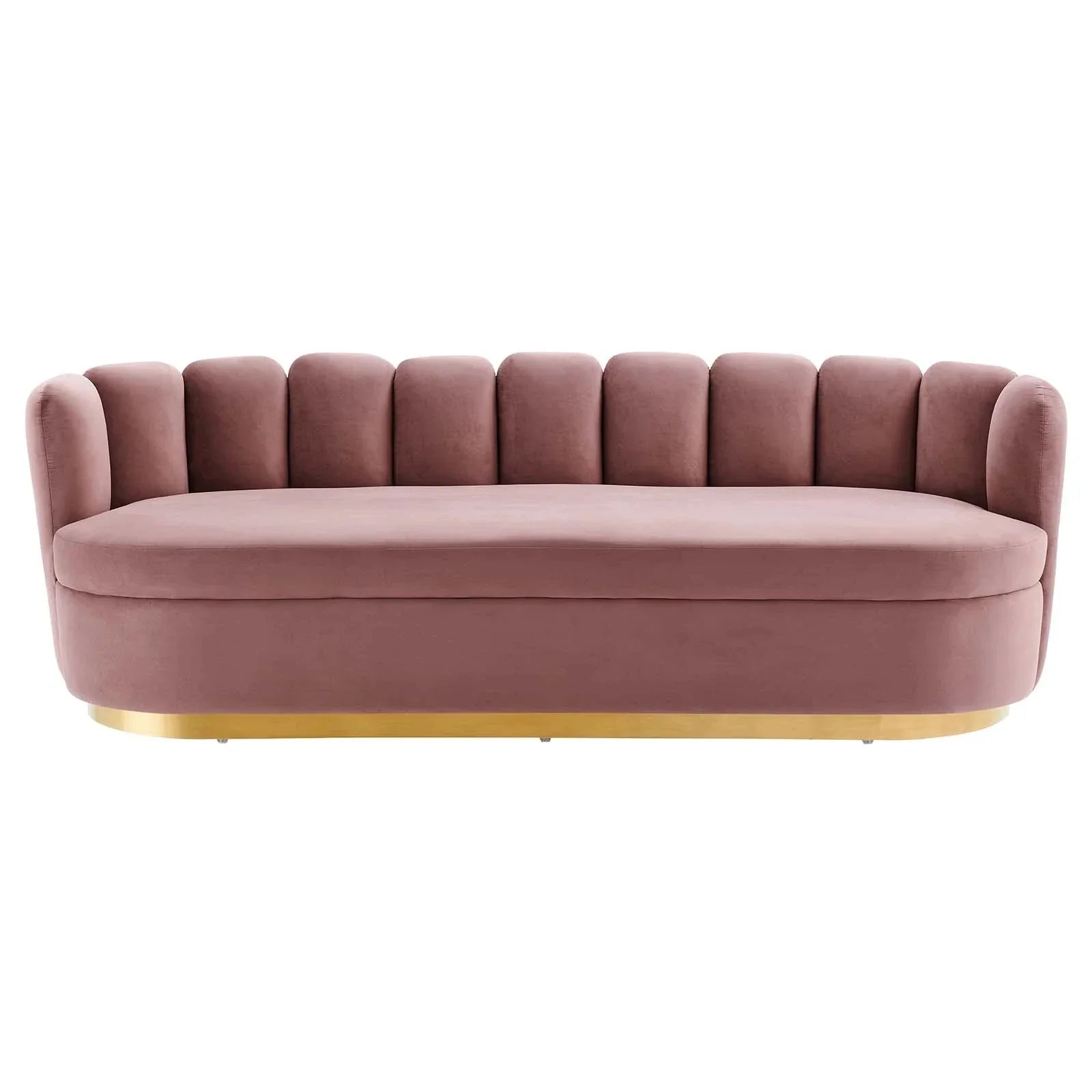 Elegant Channel Tufted Performance Velvet Sofa Couch - Modern Living Room Furniture