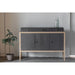 Elegant Scandinavian Solid Oak Sideboard: Minimalist 3-Door Living Room Storage Cabinet