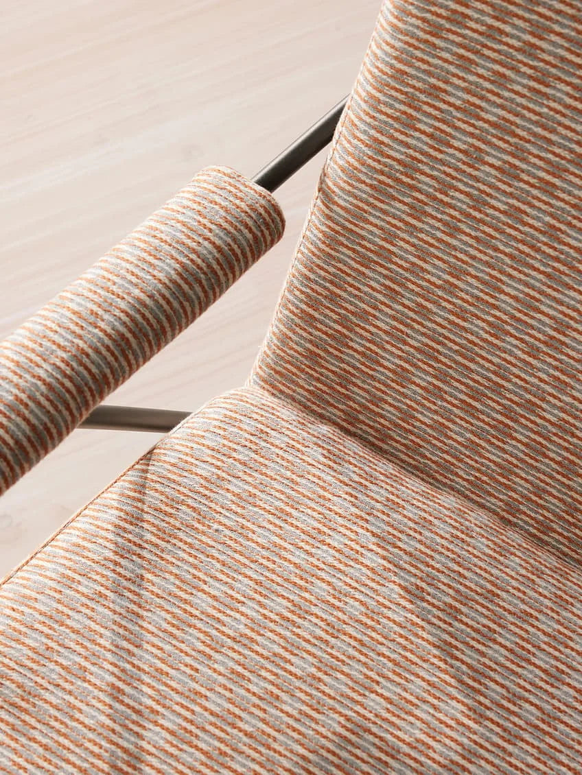 Plush Single-Seat Outdoor Fabric Sofa with Durable Aluminum Frame & Oak Legs