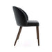 Luxury Italian Grey Velvet Dining Chair with Solid Oak Wood Frame