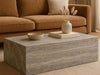 Elegant Tostone Grey Silver Travertine Coffee Table for Modern Living Spaces