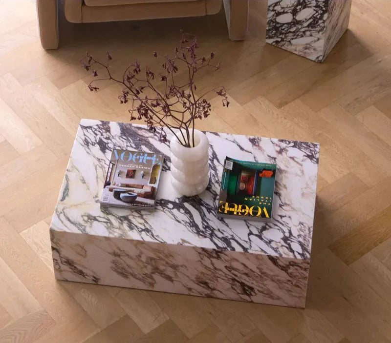 Luxury Oval Calacatta Viola Marble Coffee Table for Elegant Living Rooms