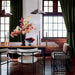 Elegant Ivory Boucle Dining Chair - Modern Metal Frame, Comfortable Chic Design