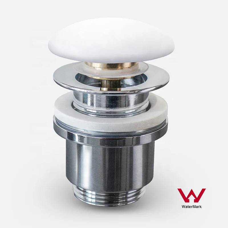 Durable Brass Pop-Up Drain Waste with Ceramic Cover for Sink Basins