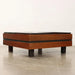 Elegant Mid-Century Modern Tempered Glass Teak Wood Storage Coffee Table