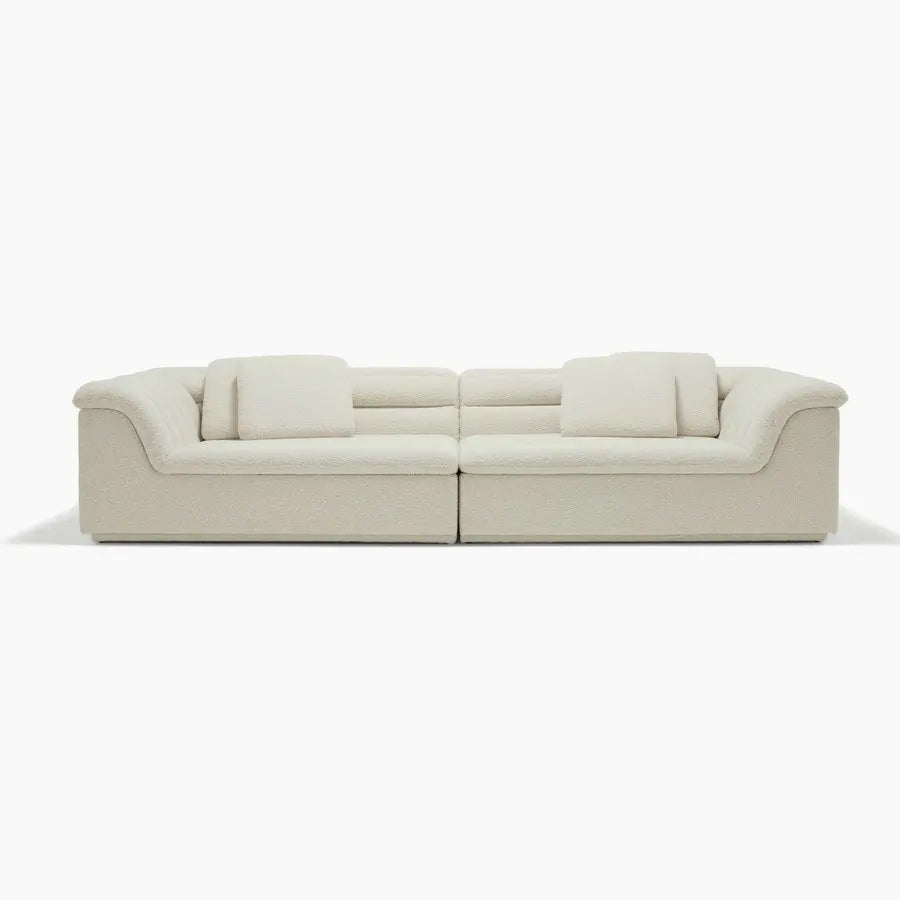 Comfy Tufted Extra Deep Seat Cuddle Linen Upholstery Sleeper Sofa Sectional Couch