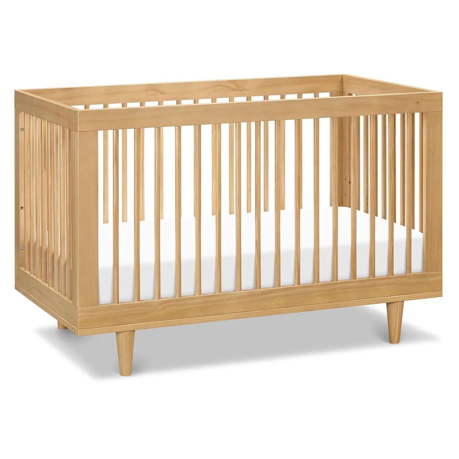 Versatile 3-in-1 Wooden Baby Crib: Easy Assembly, 4-Height Adjustable Mattress