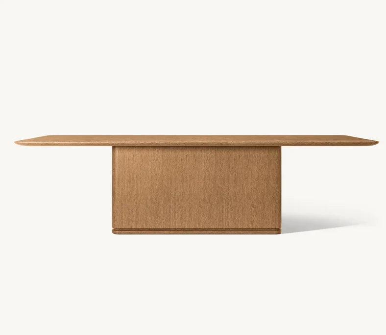 Modern Luxury Solid Wood Dining Table - Customizable Sizes & Finishes