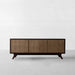 Luxurious Solid Oak Wood Rattan Chesterfield Fabric Sofa Three-Seater