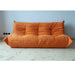 Luxury Modern Vintage 3-Seater Genuine Brown Leather Modular Living Room Sofa
