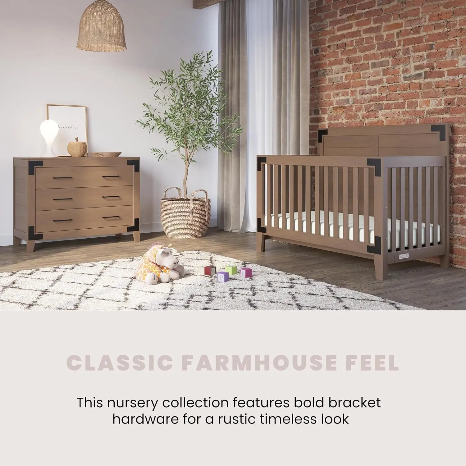 4-in-1 Convertible Baby Crib, Non-Toxic Finish, Adjustable Mattress, Day Bed