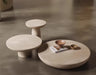 Elegant Tostone Beige Natural Travertine Round Coffee Table for Modern Living