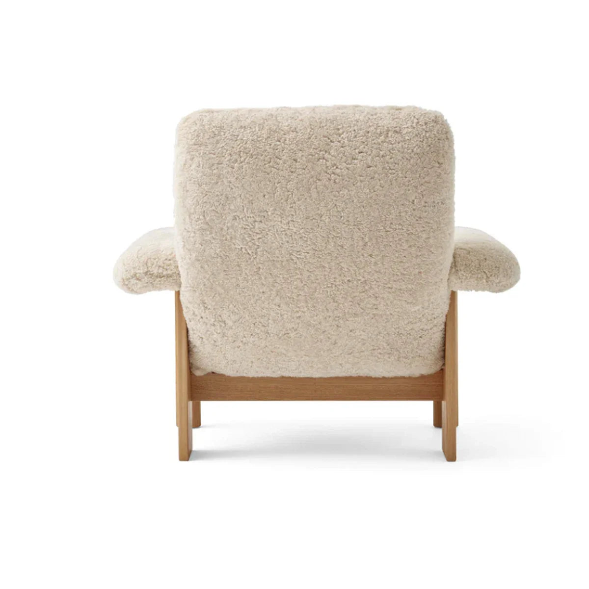 Modern Boucle Sheepskin Armchair Lounge Chair for Living Room Accent