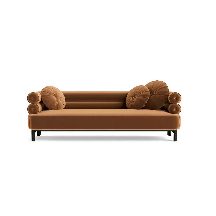 Elegant Mid-Century Modern Linen Fabric Sectional Sofa Set for Spacious Living Rooms