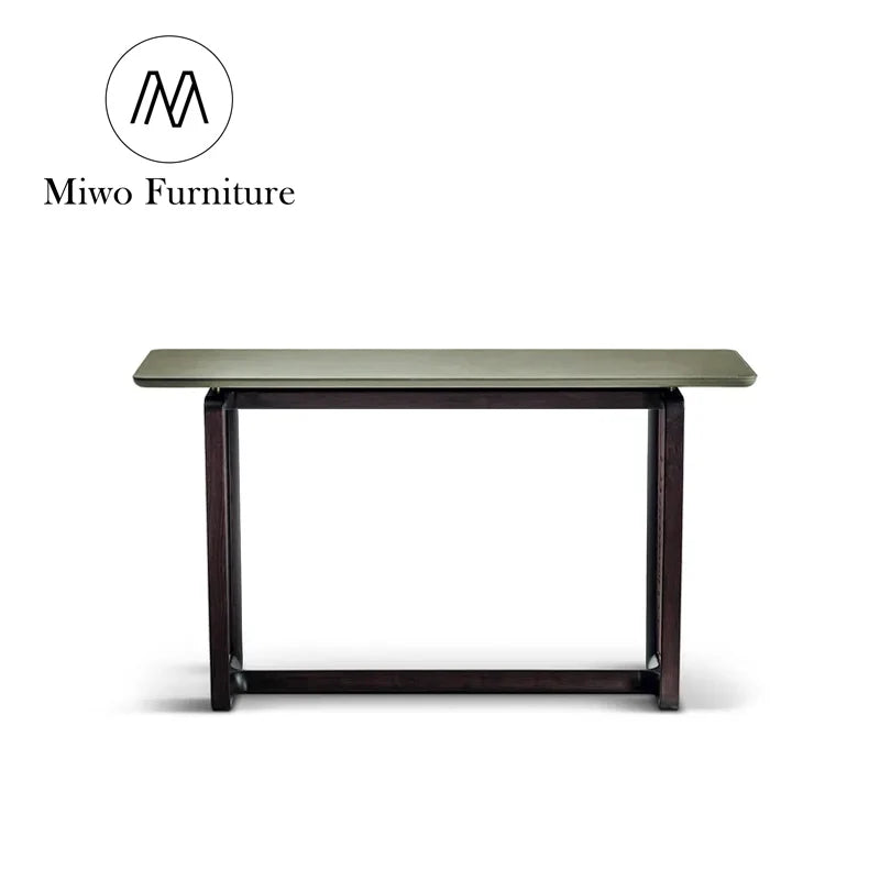 Modern Narrow Wooden Entryway Rectangular Italian Style Console Table