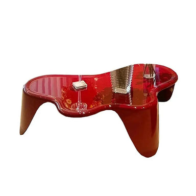 Modern Curved Fiberglass Sloth Coffee Table for Living Room, Round