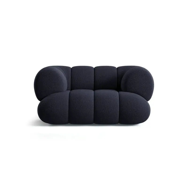 Elegant Boucle Velvet Single Sofa: Modern Designer Living Room Chesterfield Couch