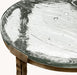 Modern Round Living Room Side Table, Handcrafted Steel Frame, Luxury Glass Top