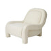 Modern White Boucle Upholstered Lounge Recliner Chair for Living Room