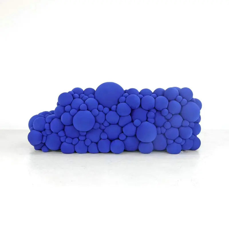 Modern Blue Velvet Molecular Foam Floor Living Room Sofa Set