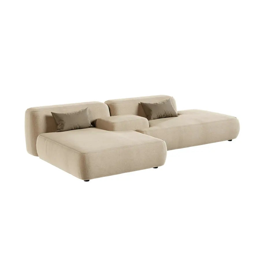 Luxury Velvet Modular Cloud Sectional Sofa - Tufted, Large, Modern Comfort