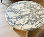 Elegant Round Marble Coffee Table with Calacatta Viola Stone Top