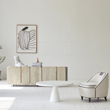 Vintage Japandi Recycled Pine Sideboard TV Cabinet - Modern Accent Furniture