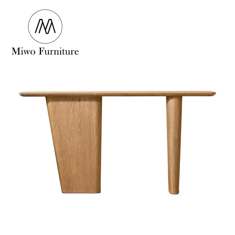 French Modern Vintage Solid Wood Entrance Villa Porch Console Table
