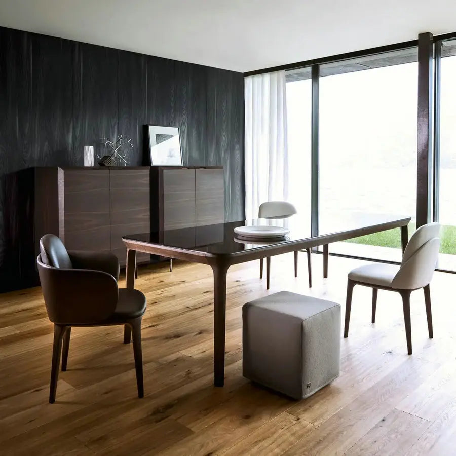 Luxury Italian Design Rectangular Wood Dining Table for Modern Homes