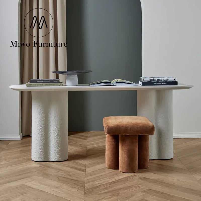 Minimalist White Solid Wood Entryway 160cm Console Table