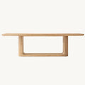 Rustic Solid Oak Wood Dining Table for Home & Restaurant, Customizable