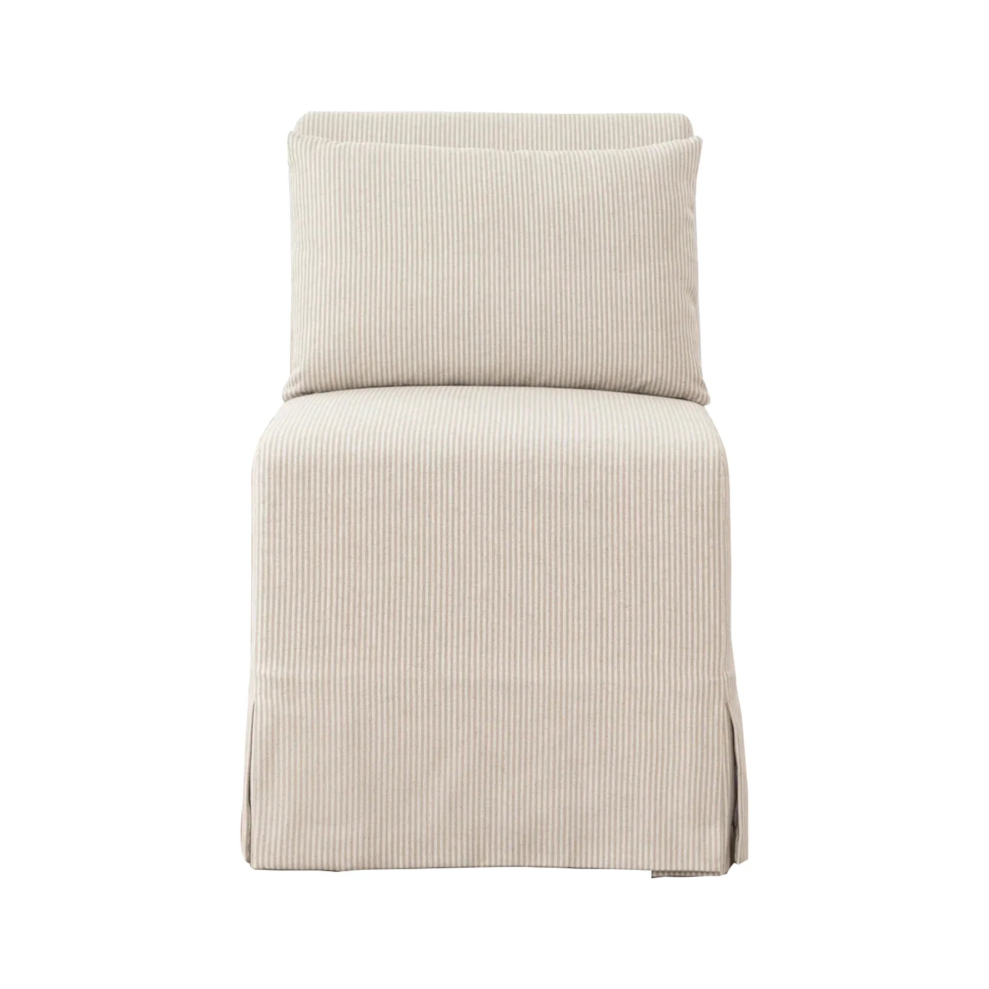 Washable Linen Desk Chair with Cushion for Dining Room or Accent Seating