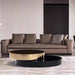 Luxury Round Black Tempered Glass Rotatable Stainless Steel Coffee Table