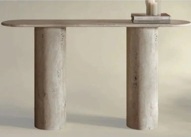 Luxurious Natural Travertine Entryway Console Table for Modern Living Spaces