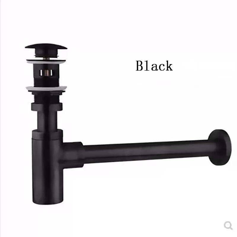 Premium Copper Pop-Up Drainer S-Trap Waste Pipe for Washbasin Accessories
