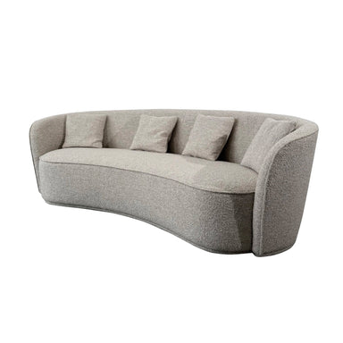 Luxurious 98-inch Modern Curved Boucle Sofa Couch for Living Room