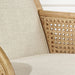Retro Solid Oak Leisure Chair with Round Back, Unique Shell Design