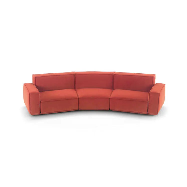 Luxury Velvet Curved Modern Sectional Living Room Sofa Set