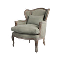 Elegant French Wooden Carved Armchair for Living Room, Wedding, or Accent Piece