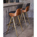 Modern Velvet Upholstered Metal Industrial Bar Stool for Kitchen