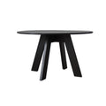 Modern Round Solid Oak Wood Dining Table, Simple 4-Seater Design, Durable Home Furniture