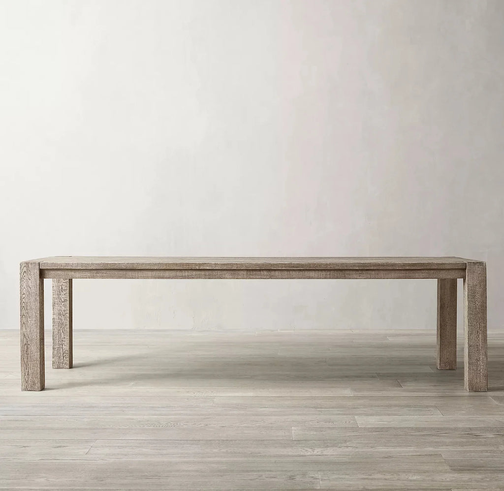 Premium Solid Wood Rectangular Dining Table - Modern Home Furniture