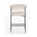 Luxury Boucle Upholstered Counter Stool, Metal Frame, Modern Bar Chair