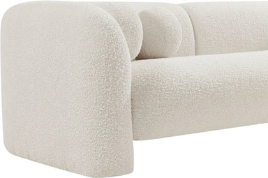 Elegant Boucle Fabric Modern Wooden Sofa – Luxury Carved Living Room Seating