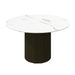 Premium Luxury Ceramic Round Extendable Dining Table with Solid Wood Base