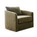 Luxurious Velvet Swivel Armchair: Comfortable Upholstered Modern Living Room Accent